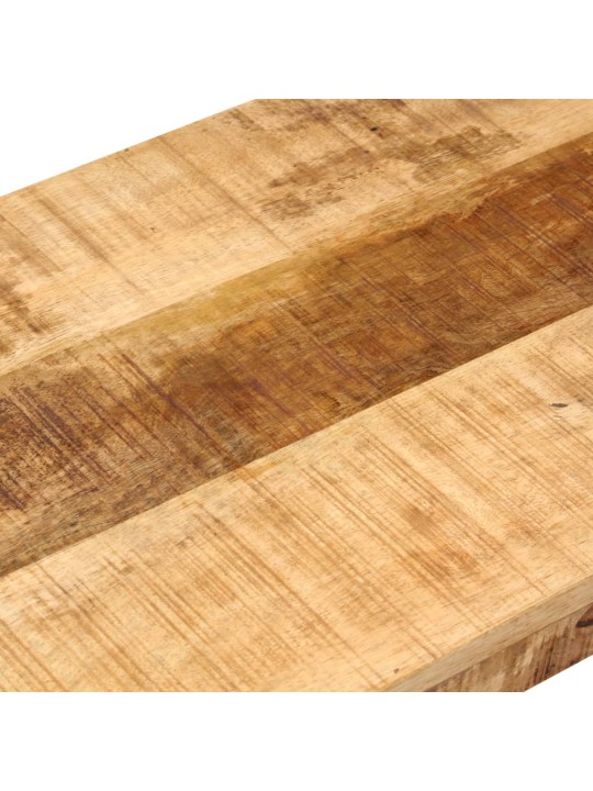 Lavice 110 cm masivní hrubé mangovníkové dřevo a ocel