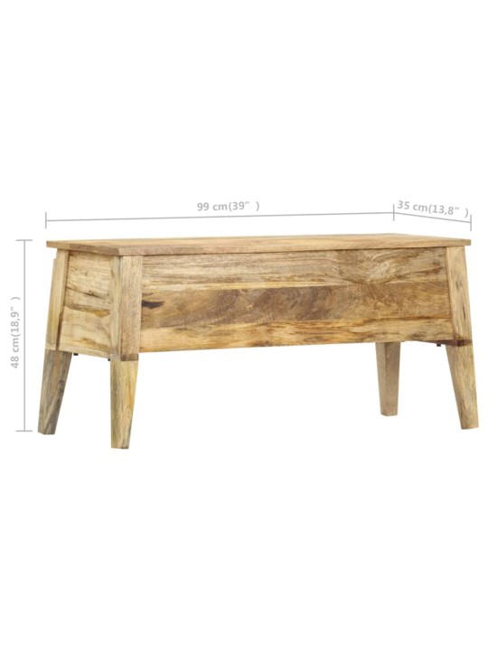 Úložný box 99 x 35 x 48 cm masivní mangovníkové dřevo