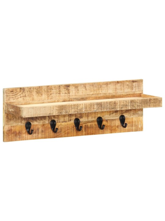 Nástěnný věšák 60 x 15 x 20 cm masivní hrubé mangovníkové dřevo