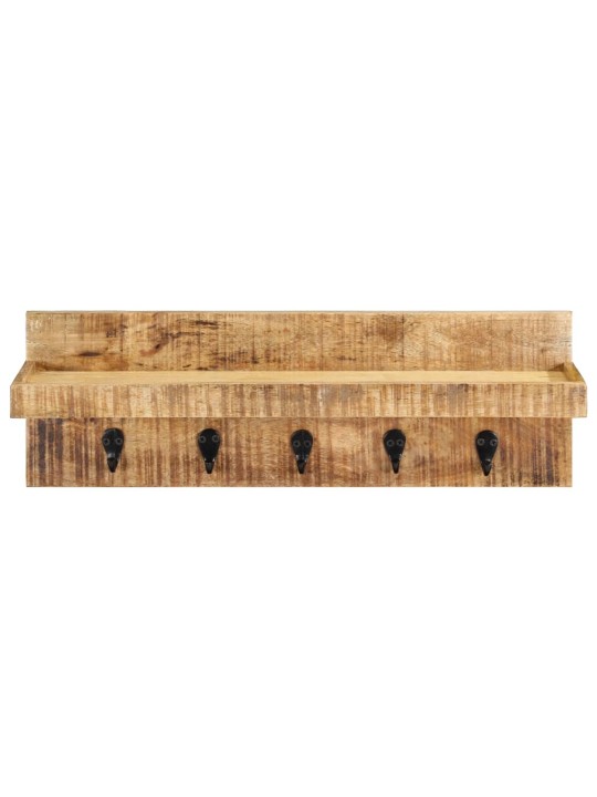Nástěnný věšák 60 x 15 x 20 cm masivní hrubé mangovníkové dřevo
