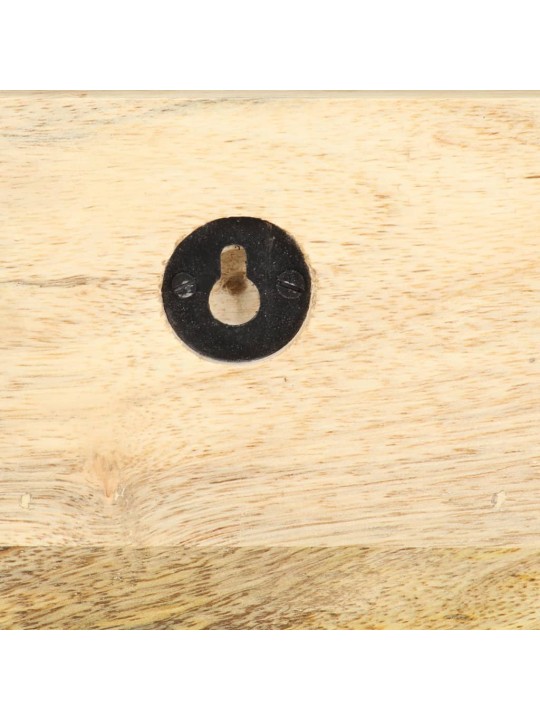 Nástěnný věšák 60 x 15 x 20 cm masivní hrubé mangovníkové dřevo