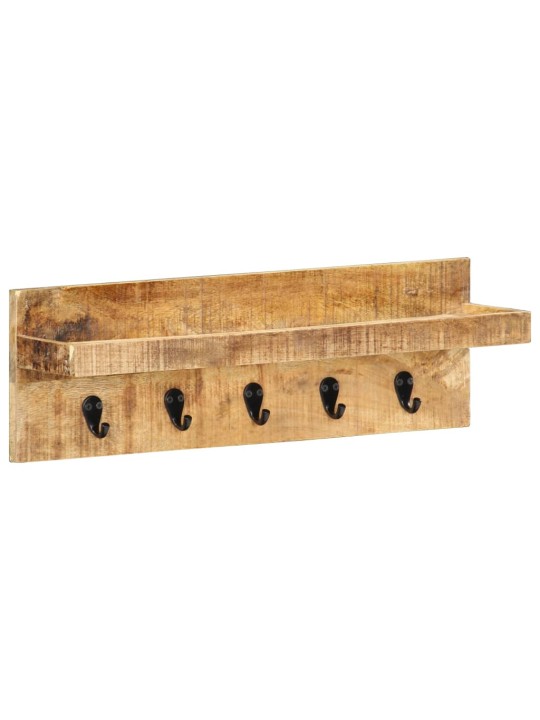 Nástěnný věšák 60 x 15 x 20 cm masivní hrubé mangovníkové dřevo