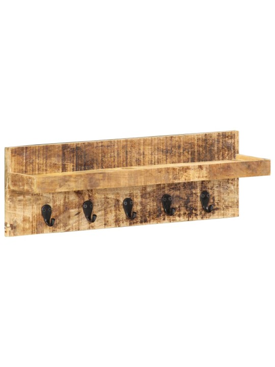 Nástěnný věšák 60 x 15 x 20 cm masivní hrubé mangovníkové dřevo