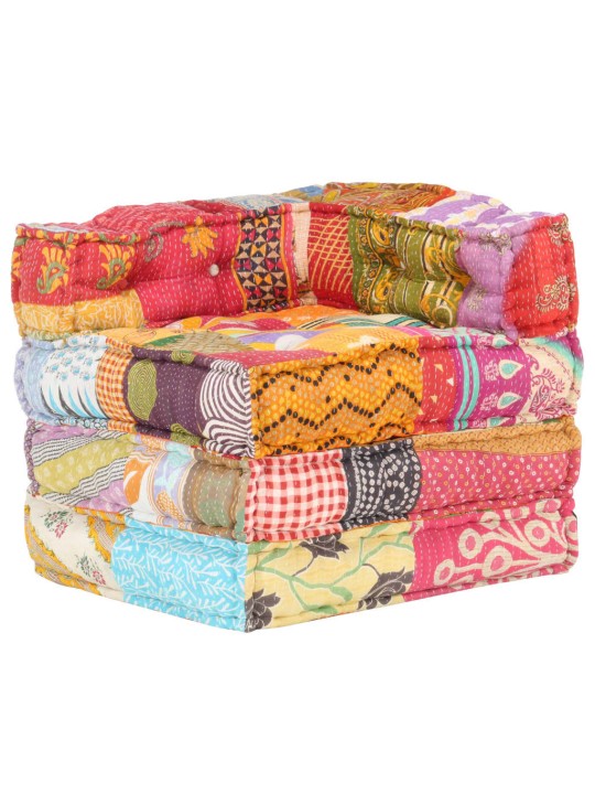Modulární pouf patchwork textil