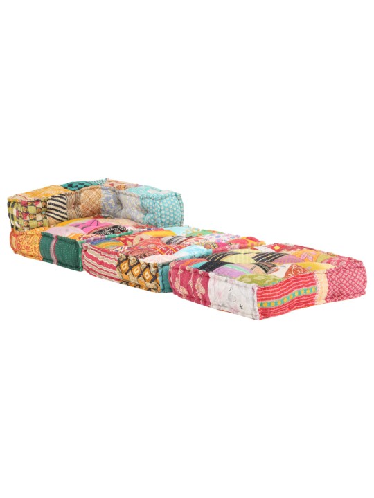 Modulární pouf patchwork textil