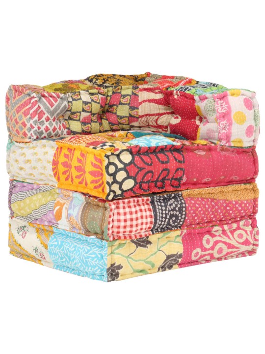 Modulární pouf patchwork textil