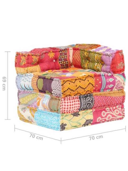 Modulární pouf patchwork textil