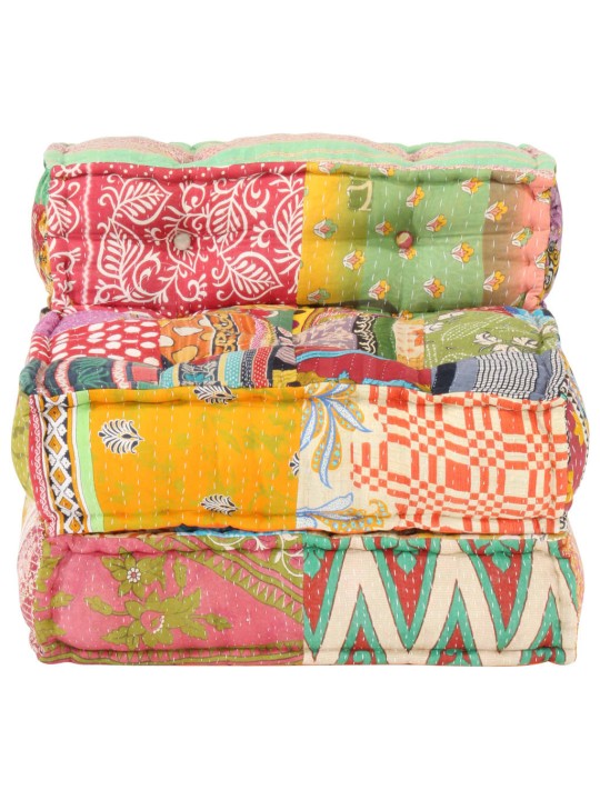 Modulární pouf patchwork textil