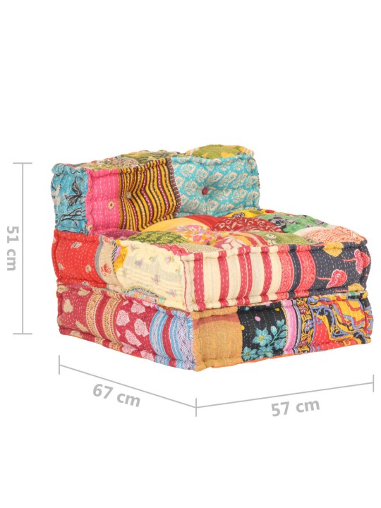 Modulární pouf patchwork textil
