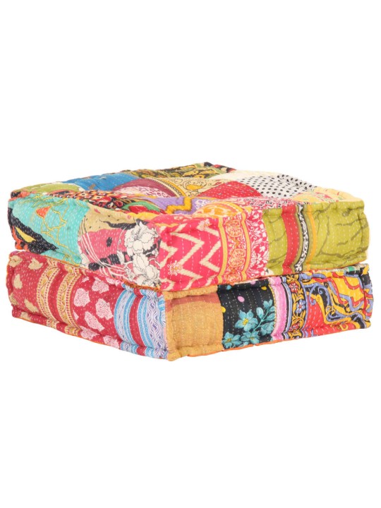 Pouf 60 x 70 x 36 cm patchwork textil