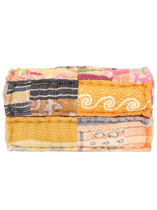 Pouf 60 x 70 x 36 cm patchwork textil