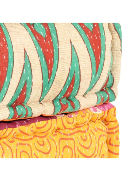 Pouf 60 x 70 x 36 cm patchwork textil