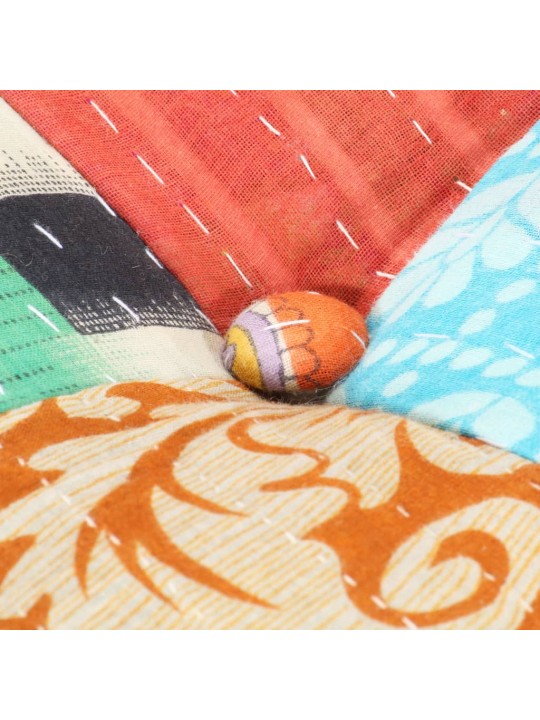 Pouf 60 x 70 x 36 cm patchwork textil