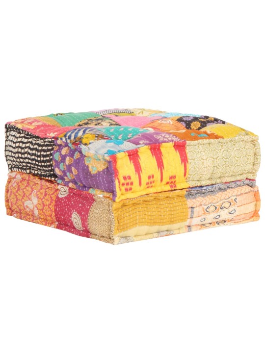 Pouf 60 x 70 x 36 cm patchwork textil