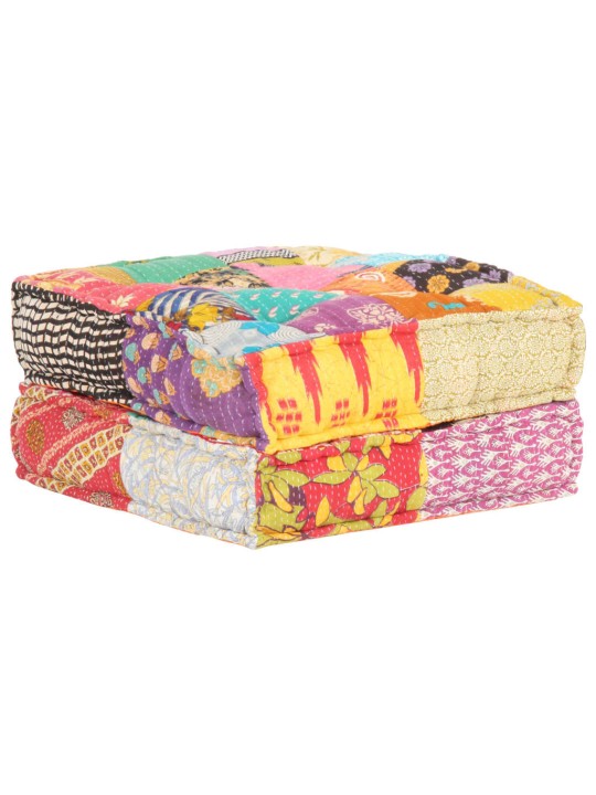 Pouf 60 x 70 x 36 cm patchwork textil