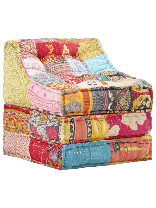 Modulární pouf patchwork textil