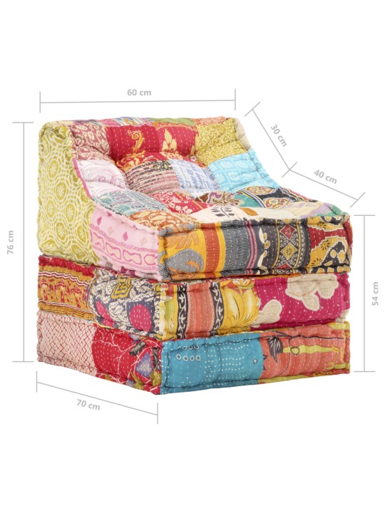 Modulární pouf patchwork textil