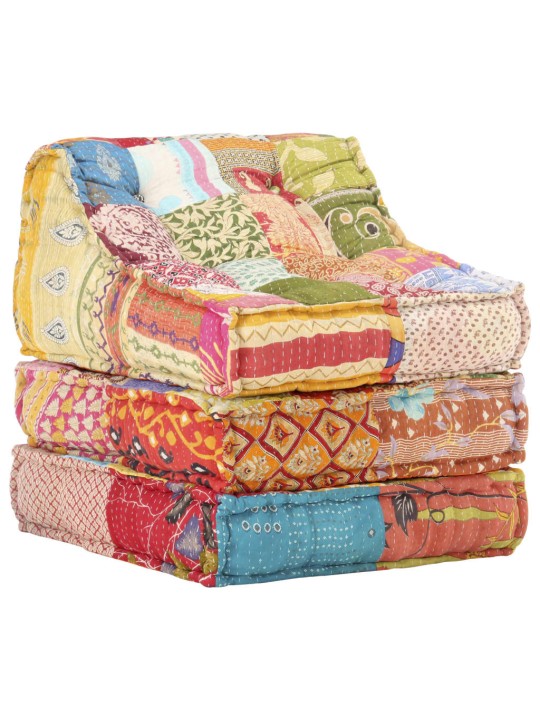 Modulární pouf patchwork textil