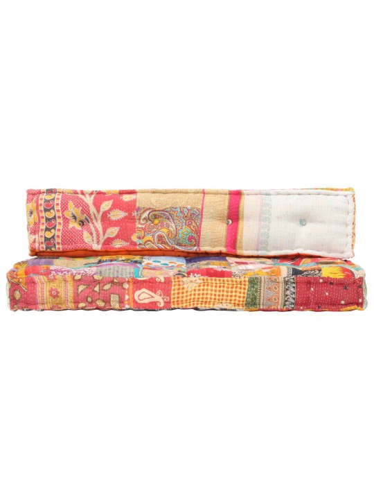 Poduška na pohovku z palet vícebarevná textil patchwork
