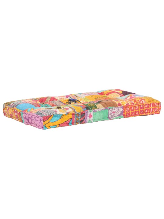 Poduška na pohovku z palet vícebarevná textil patchwork