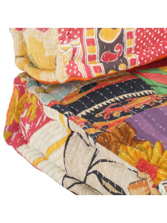 Poduška na pohovku z palet vícebarevná textil patchwork