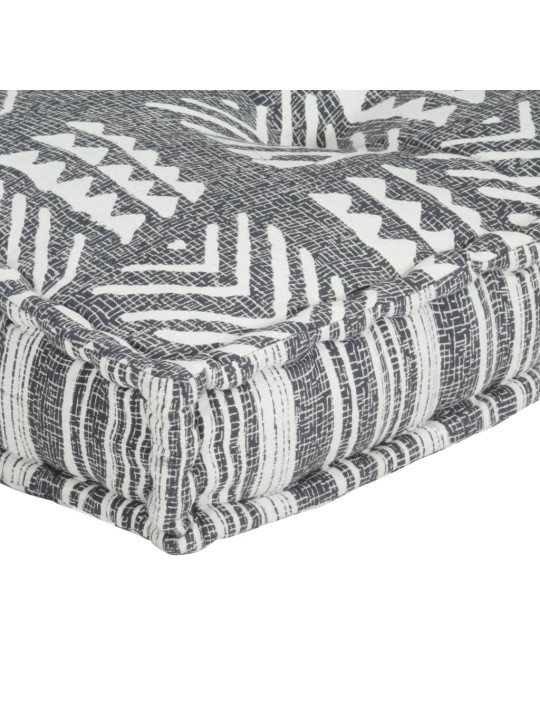 Poduška na pohovku z palet šedá textil patchwork