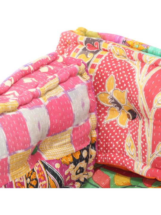 Poduška na pohovku z palet vícebarevná textil patchwork