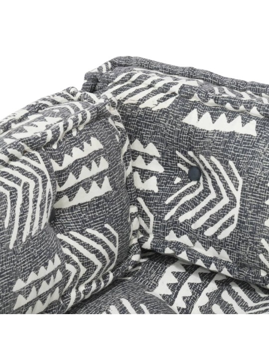 Poduška na pohovku z palet šedá textil patchwork