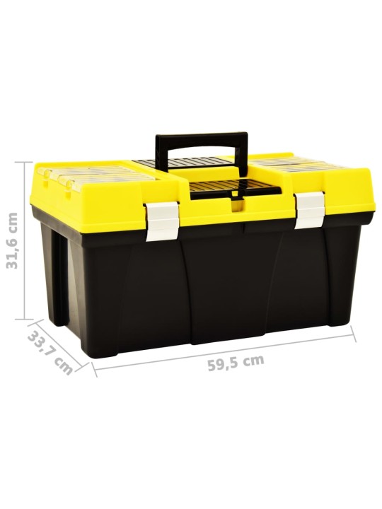 Box na nářadí plast 595 x 337 x 316 mm žlutý