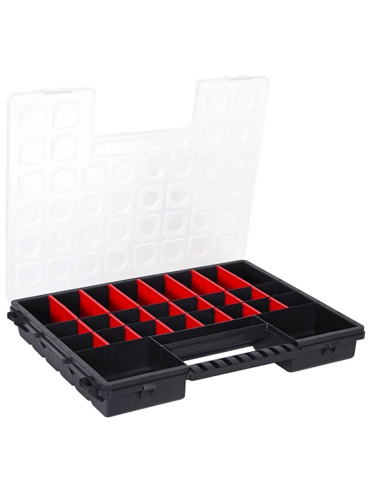 Boxy na součástky 5 ks nastavitelné přihrádky 385x283x50 mm