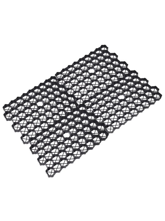 Zatravňovací dlaždice 16 ks černé 60 x 40 x 3 cm plast