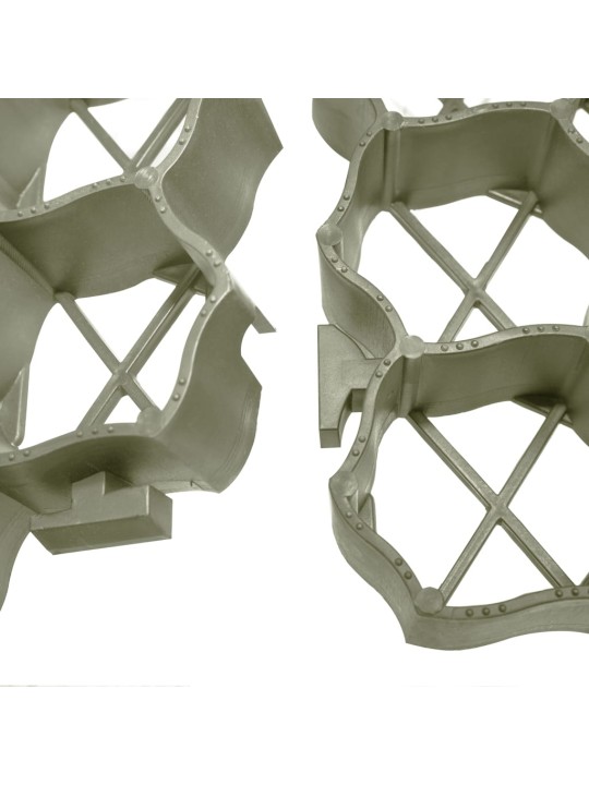 Zatravňovací dlaždice 16 ks zelené 60 x 40 x 3 cm plast