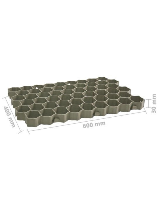 Zatravňovací dlaždice 16 ks zelené 60 x 40 x 3 cm plast