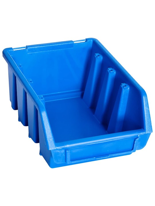 Stohovatelné úložné zásobníky 20 ks modré plast
