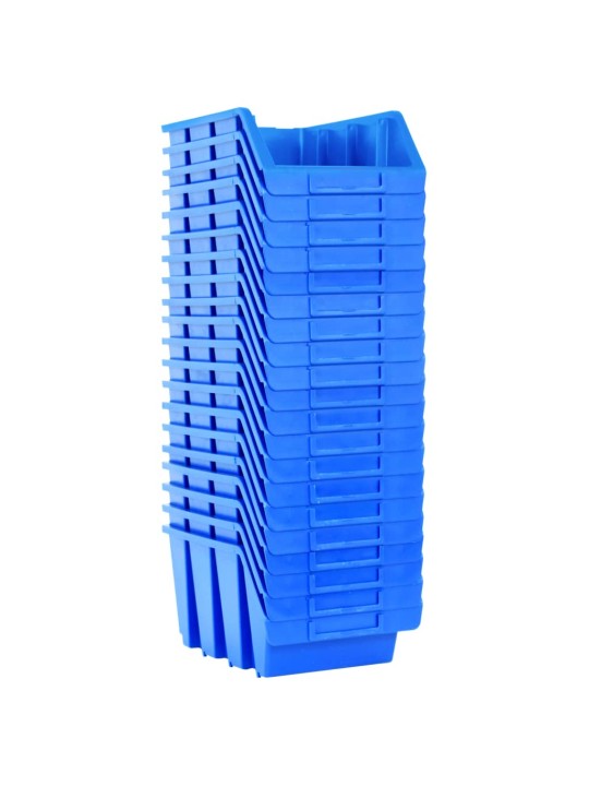 Stohovatelné úložné zásobníky 20 ks modré plast