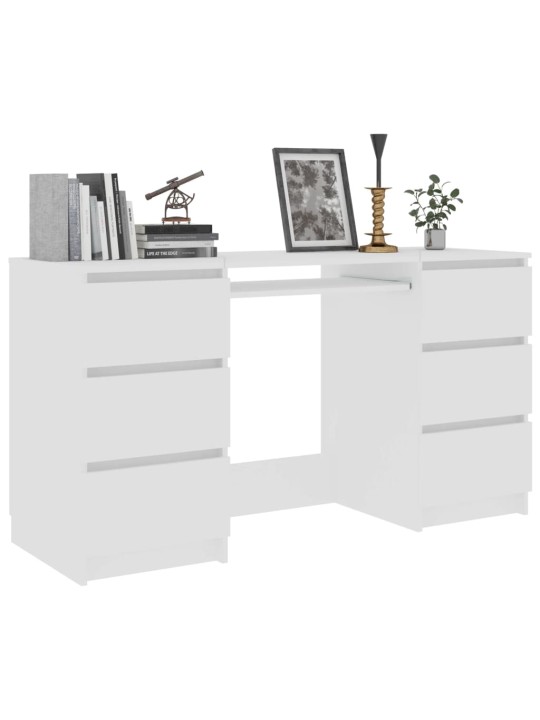Psací stůl bílý 140 x 50 x 77 cm kompozitní dřevo