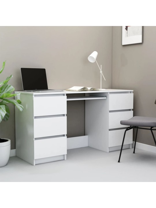 Psací stůl bílý 140 x 50 x 77 cm kompozitní dřevo