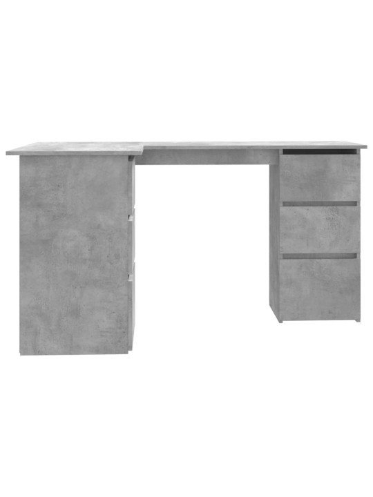 Rohový psací stůl betonově šedý 145 x 100 x 76 cm dřevotříska