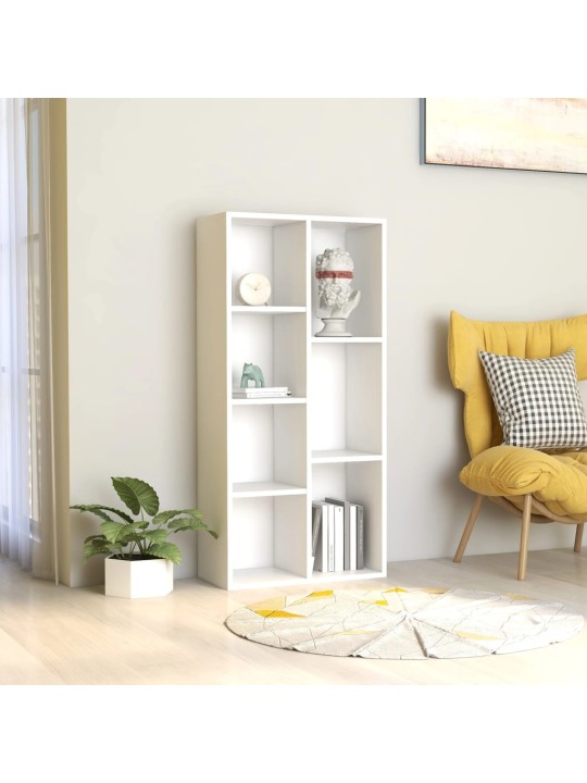 Knihovna bílá 50 x 25 x 106 cm dřevotříska
