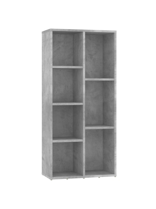 Knihovna betonově šedá 50 x 25 x 106 cm dřevotříska