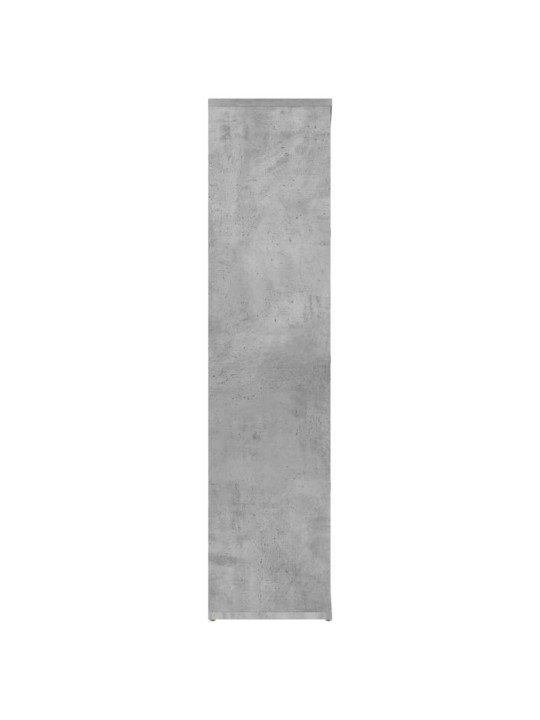 Knihovna betonově šedá 50 x 25 x 106 cm dřevotříska
