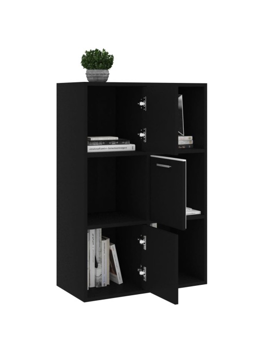 Úložná skříňka černá 60 x 29,5 x 90 cm kompozitní dřevo