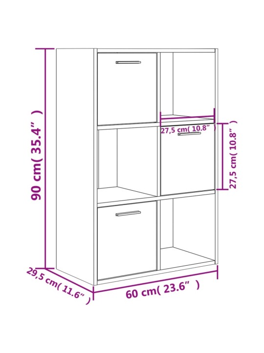 Úložná skříňka betonově šedá 60 x 29,5 x 90 cm dřevotříska