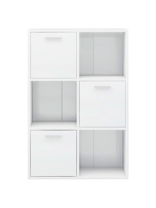 Úložná skříňka bílá vysoký lesk 60x29,5x90 cm kompozitní dřevo