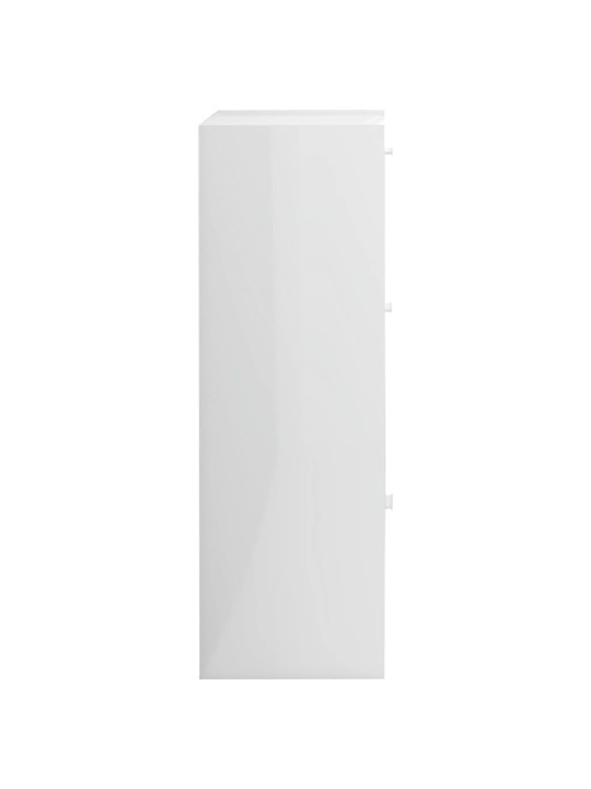 Úložná skříňka bílá vysoký lesk 60x29,5x90 cm kompozitní dřevo