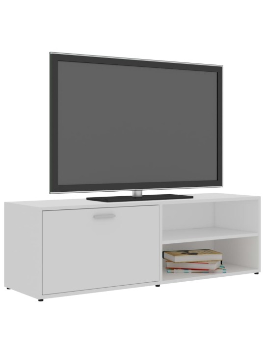 TV stolek bílý 120 x 34 x 37 cm kompozitní dřevo