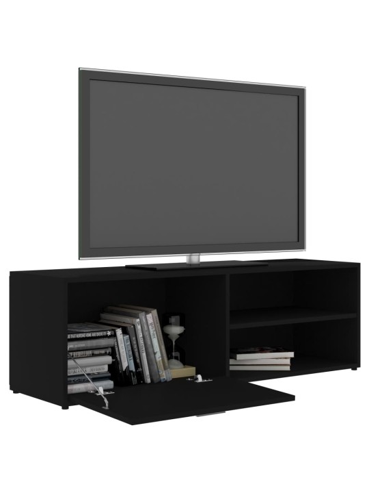 TV stolek černý 120 x 34 x 37 cm kompozitní dřevo