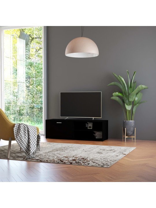 TV stolek černý 120 x 34 x 37 cm kompozitní dřevo
