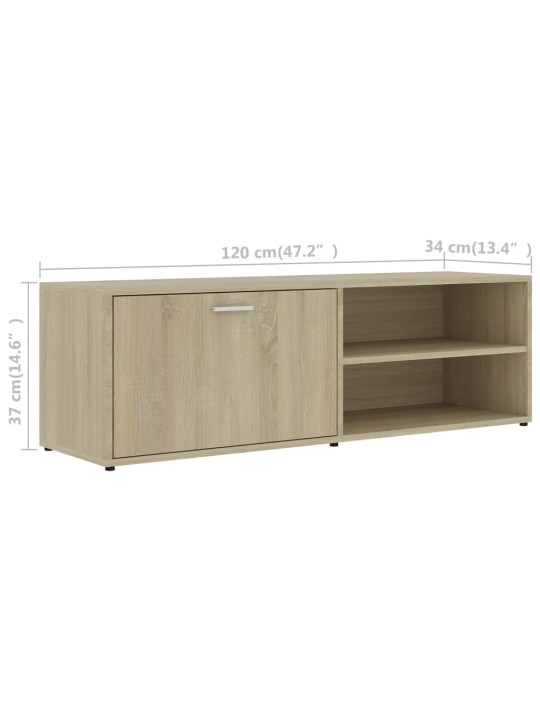 TV stolek dub sonoma 120 x 34 x 37 cm kompozitní dřevo