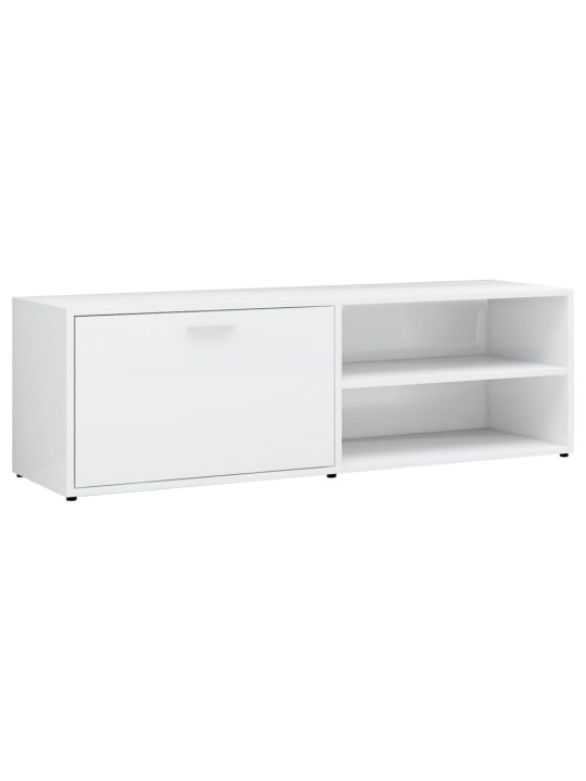 TV stolek bílý s vysokým leskem 120x34x37 cm kompozitní dřevo
